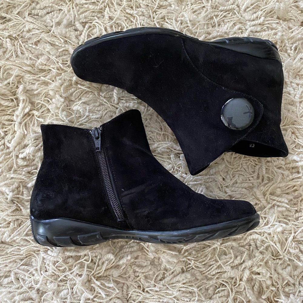 Ditto by Van Eli Boot Sz 6 M Short Boots Black Leather Women